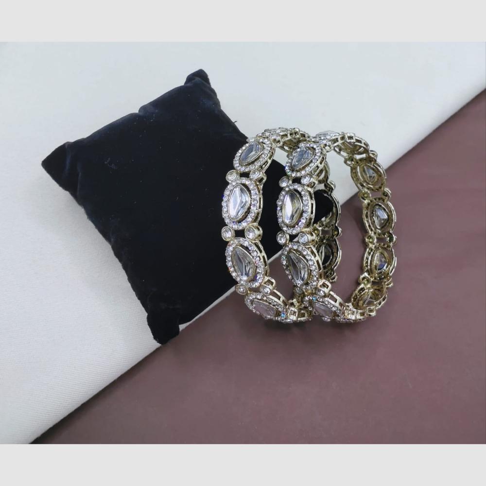 SNERA Elegant Austrain Stone Designer Bangles Set