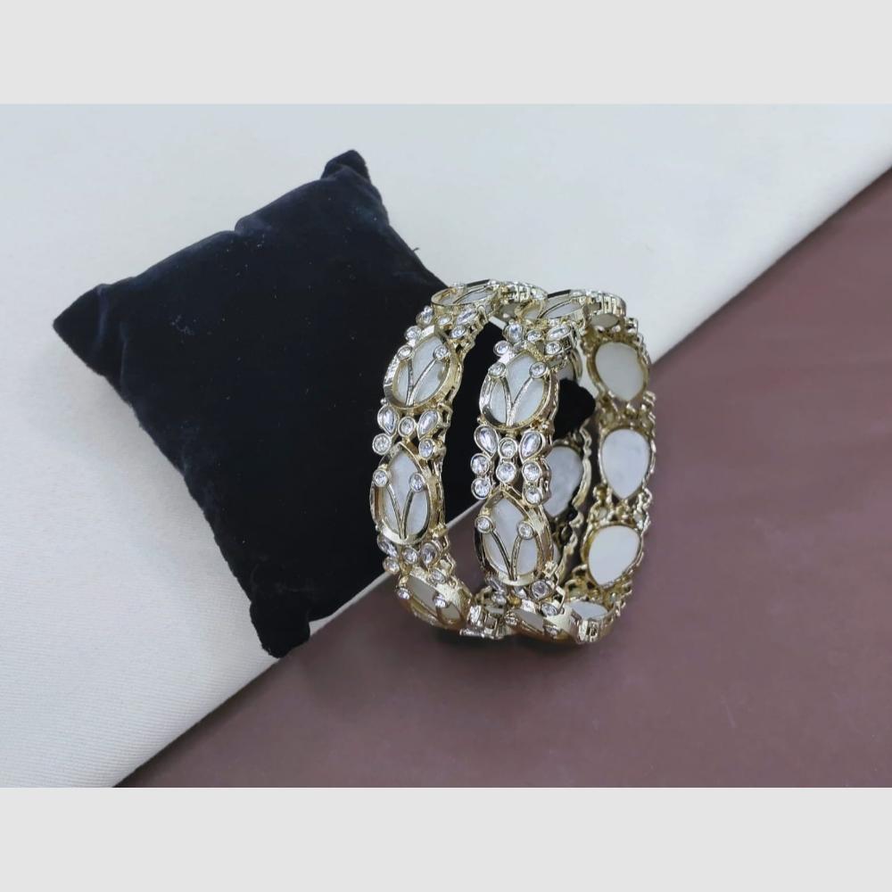 SNERA Elegant Crystal Stone and Austrian Stone Designer Bangles Set