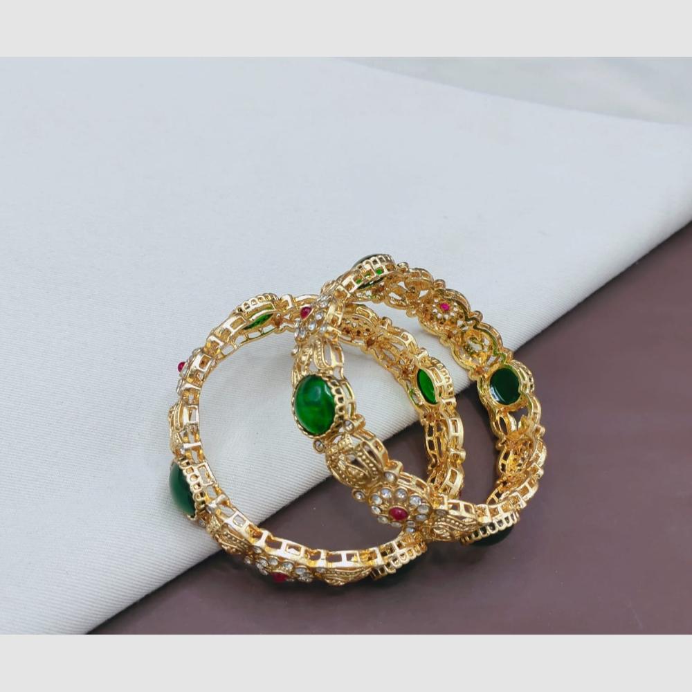 SNERA Elegant Pota Stone Designer Bangles Set