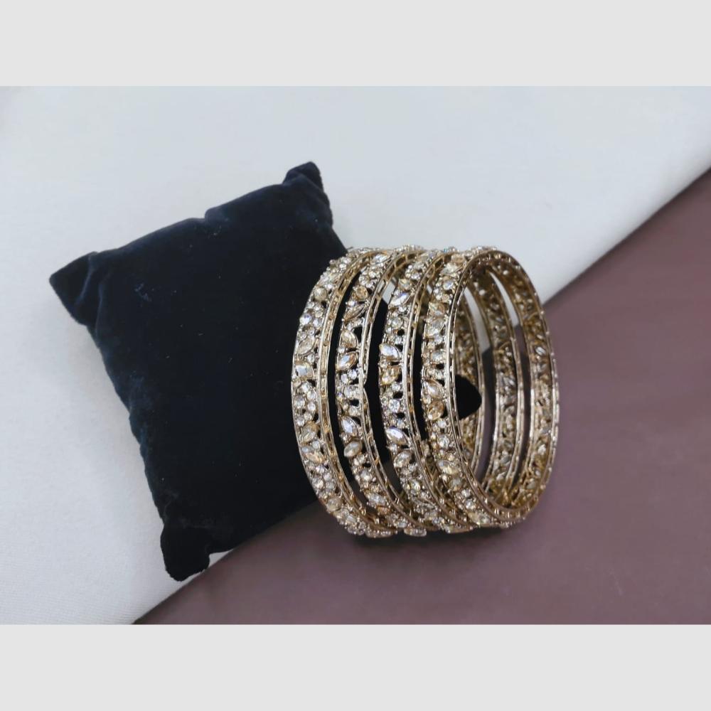 SNERA Elegant Crystal Stone and Austrian Stone Designer Bangles Set