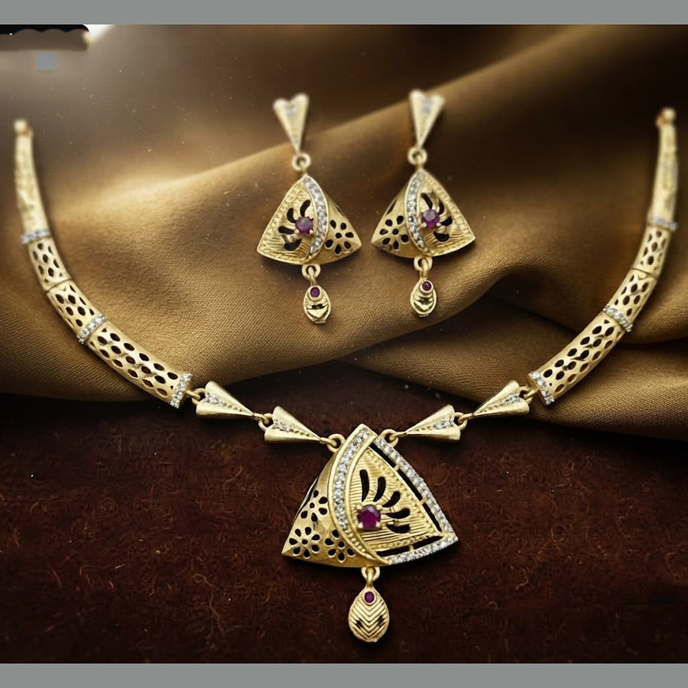 SNERA Trendy Austrian Stone Necklace Set With Earrings