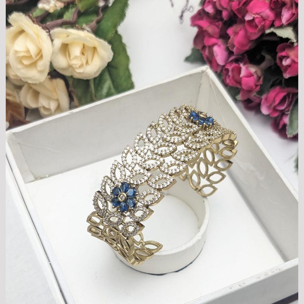 SNERA Stylish American Diamond Openable Statement Bracelet