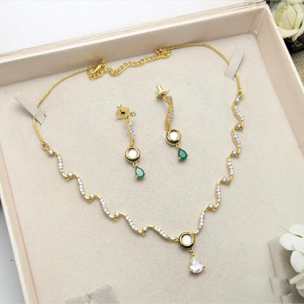 SNERA American Diamond Party Wear Necklace Set