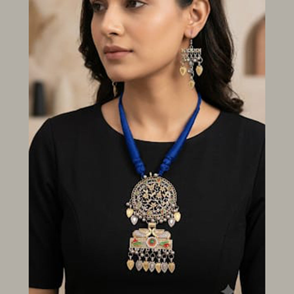 SNERA 2 Tone Pota Stone Necklace Set