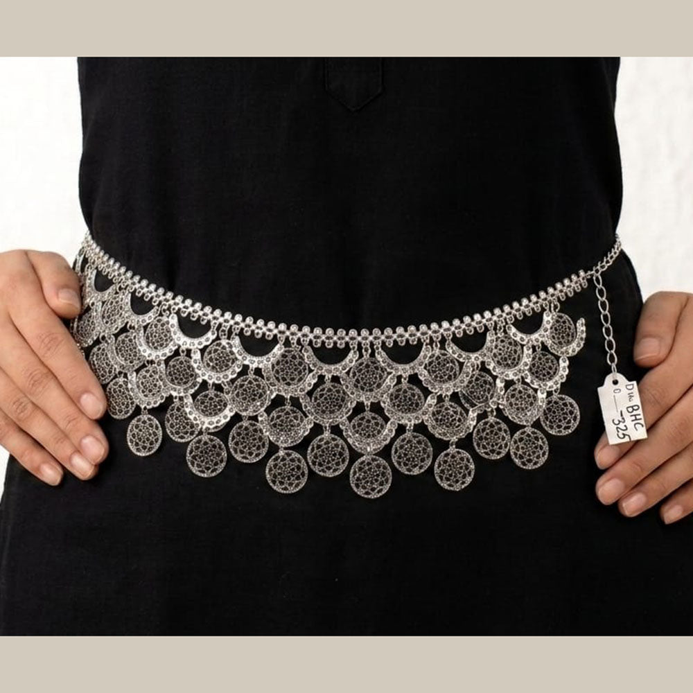 SNERA Designer Oxidised Plated Waist Belt Kamarband