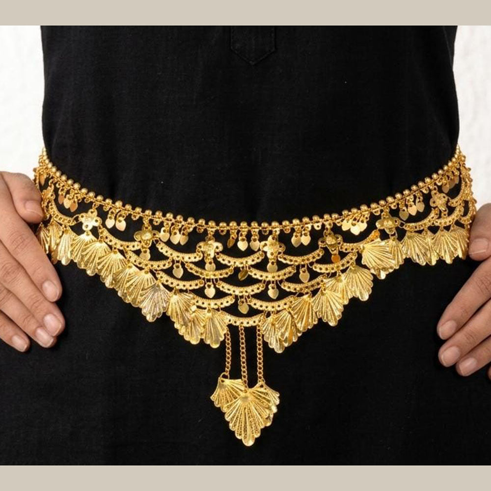 SNERA Designer Gold Plated Waist Belt Kamarband