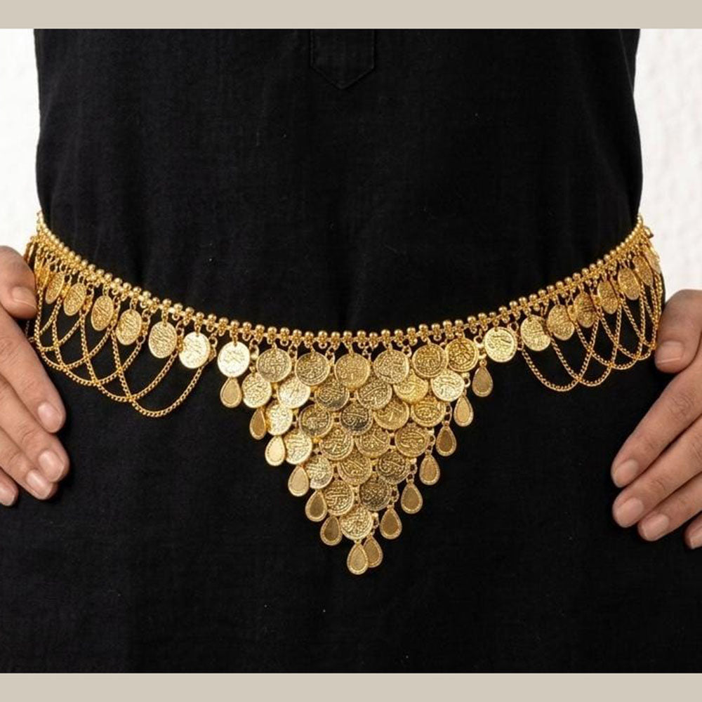 SNERA Designer Gold Plated Waist Belt Kamarband