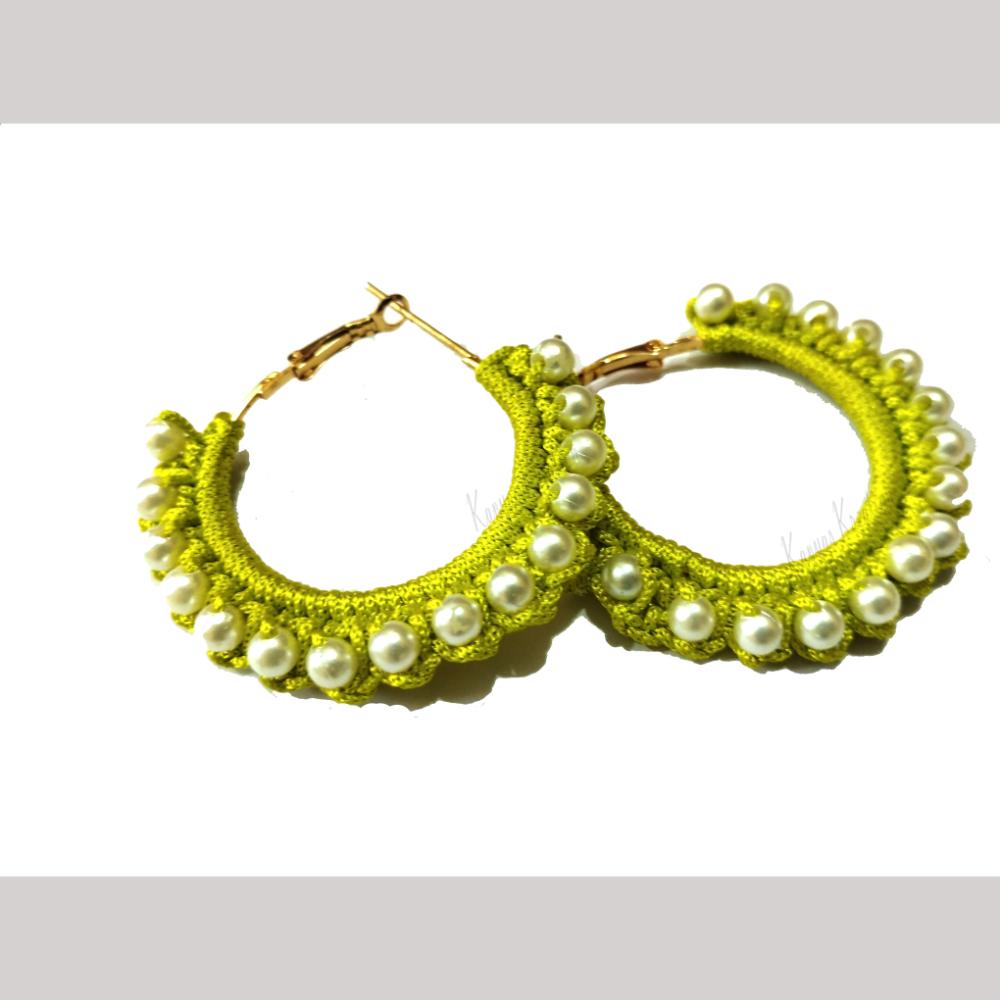 Kavya's Kreation Handmade Thread Dangler Earrings