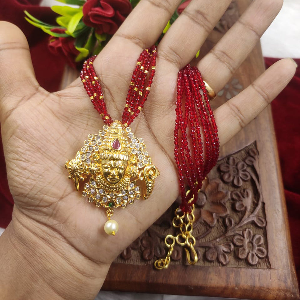 FS Collection Gold Plated Austrian Stone Long Necklace Set