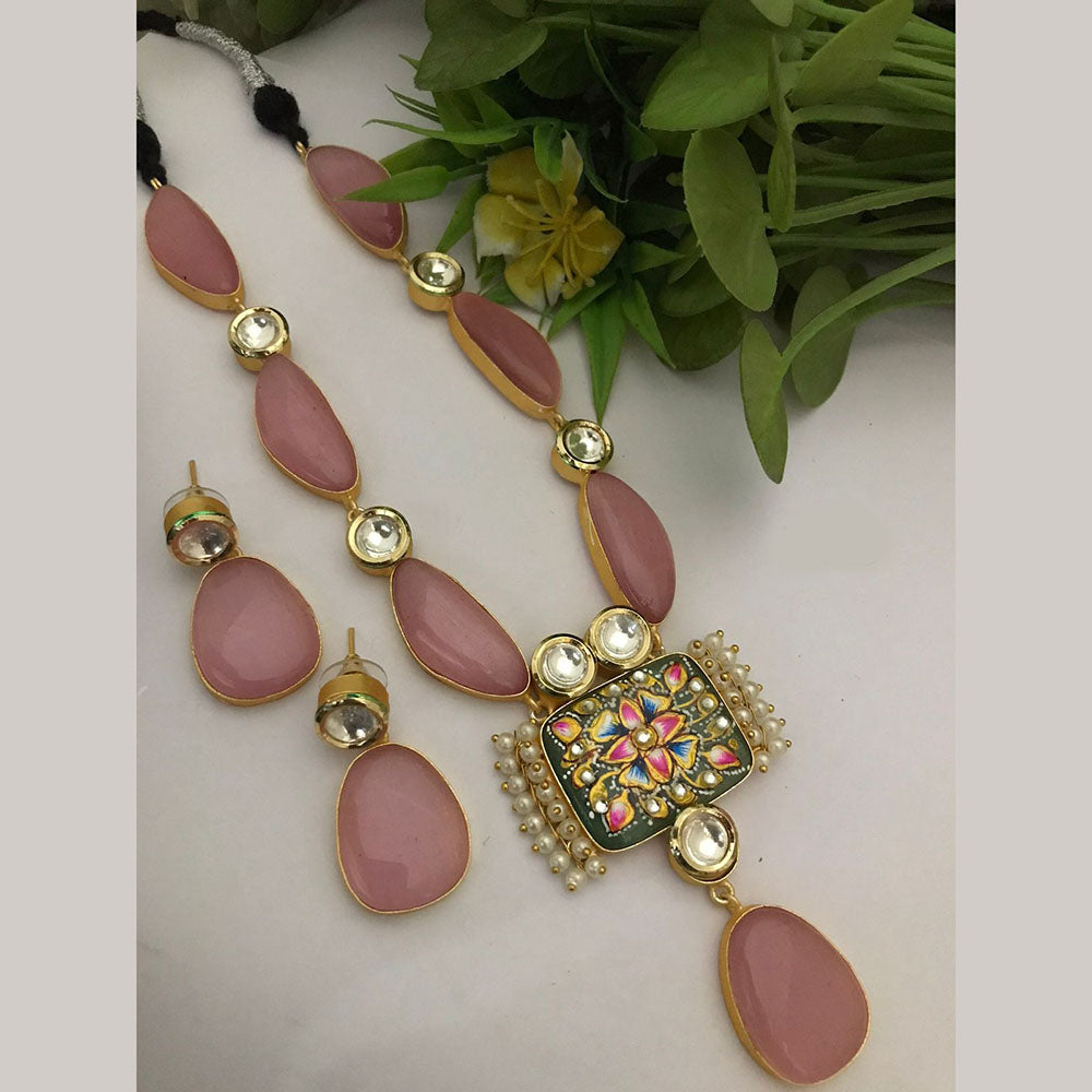 FS Collection Gold Plated Beads Necklace Set