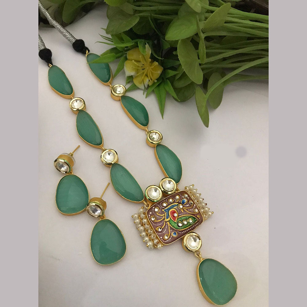 FS Collection Gold Plated Beads Necklace Set