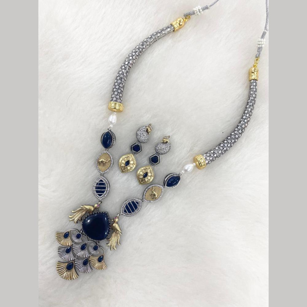 FS Collection 2 Tone Pota Stone Necklace Set