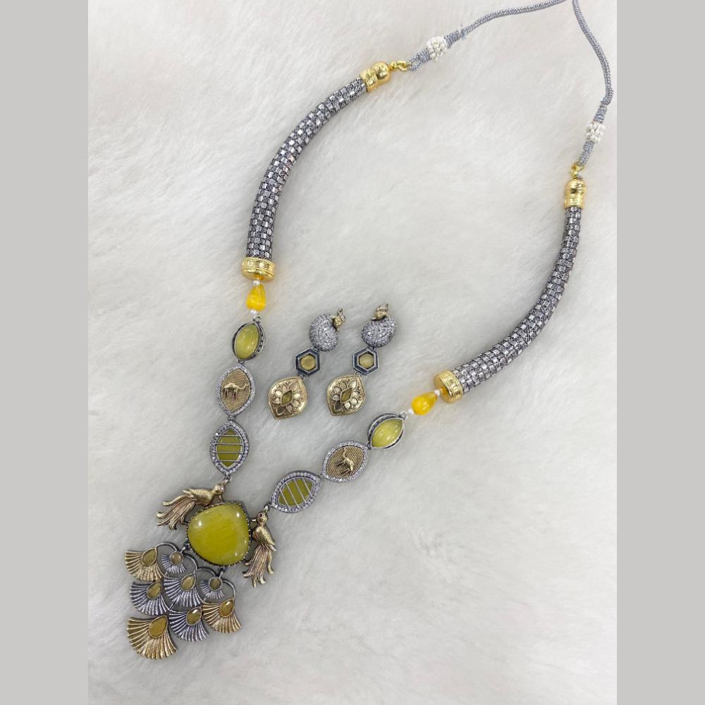 FS Collection 2 Tone Pota Stone Necklace Set