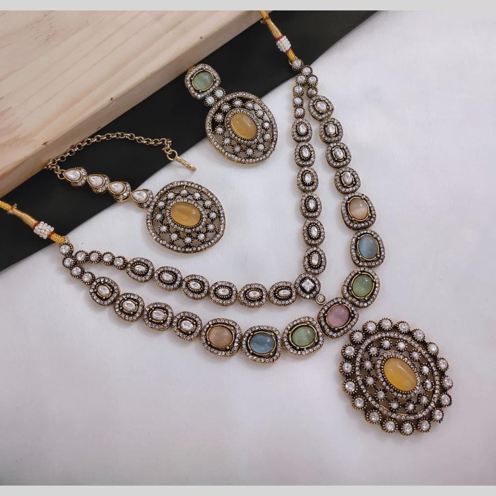 FS Collection Gold Plated Necklace Set