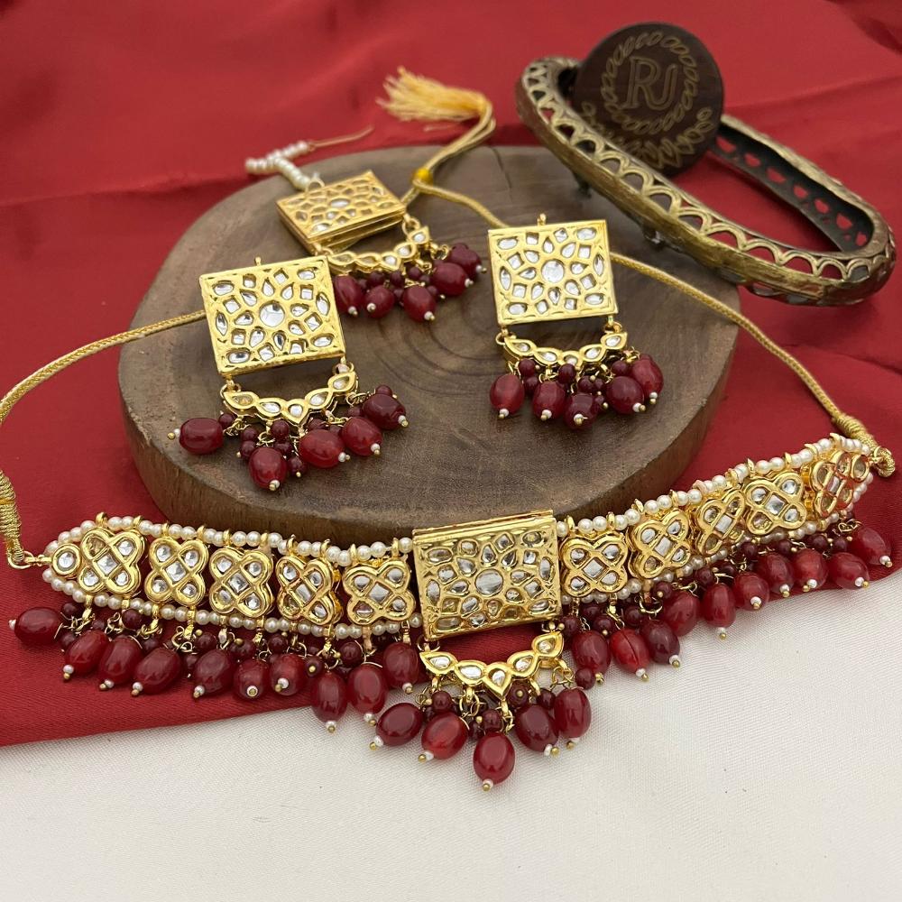 FS Collection Gold Plated Necklace Set