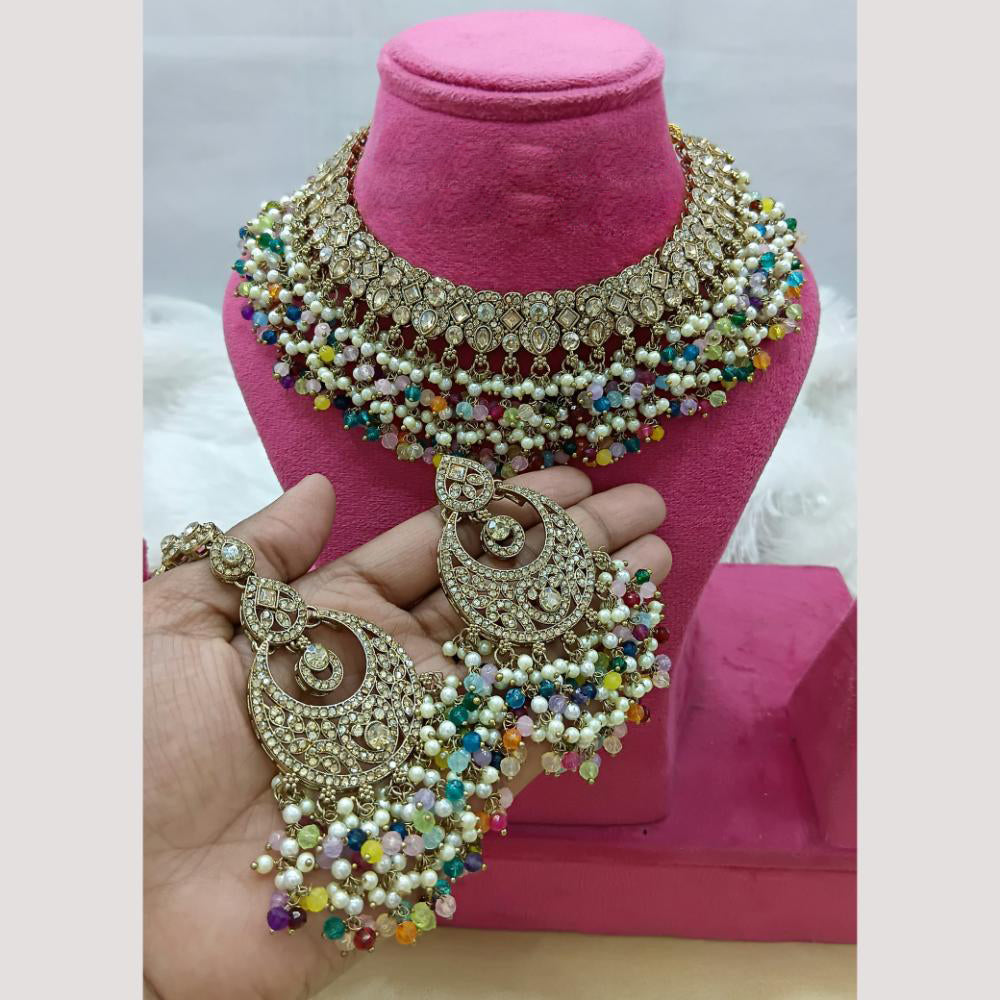 FS Collection Necklace Set with Austrian Crystal Stone and Matching Earrings