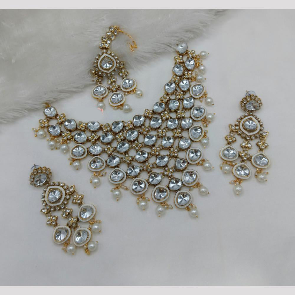 FS Collection Crystal Stone Necklace Set A Modern Take On Classic Ethnic Glam