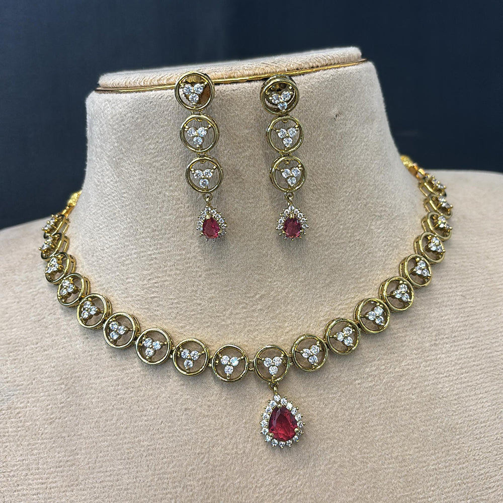 FS Collection Sparkling Austrian And Crystal Stone Elegance Necklace Set