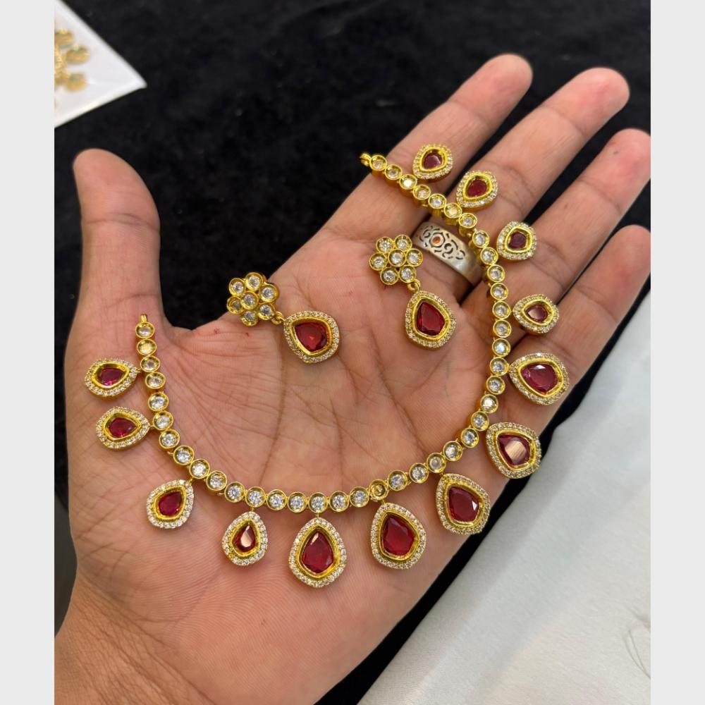 FS Collection Classic Crystal Stone And Austrian Stone Necklace Set
