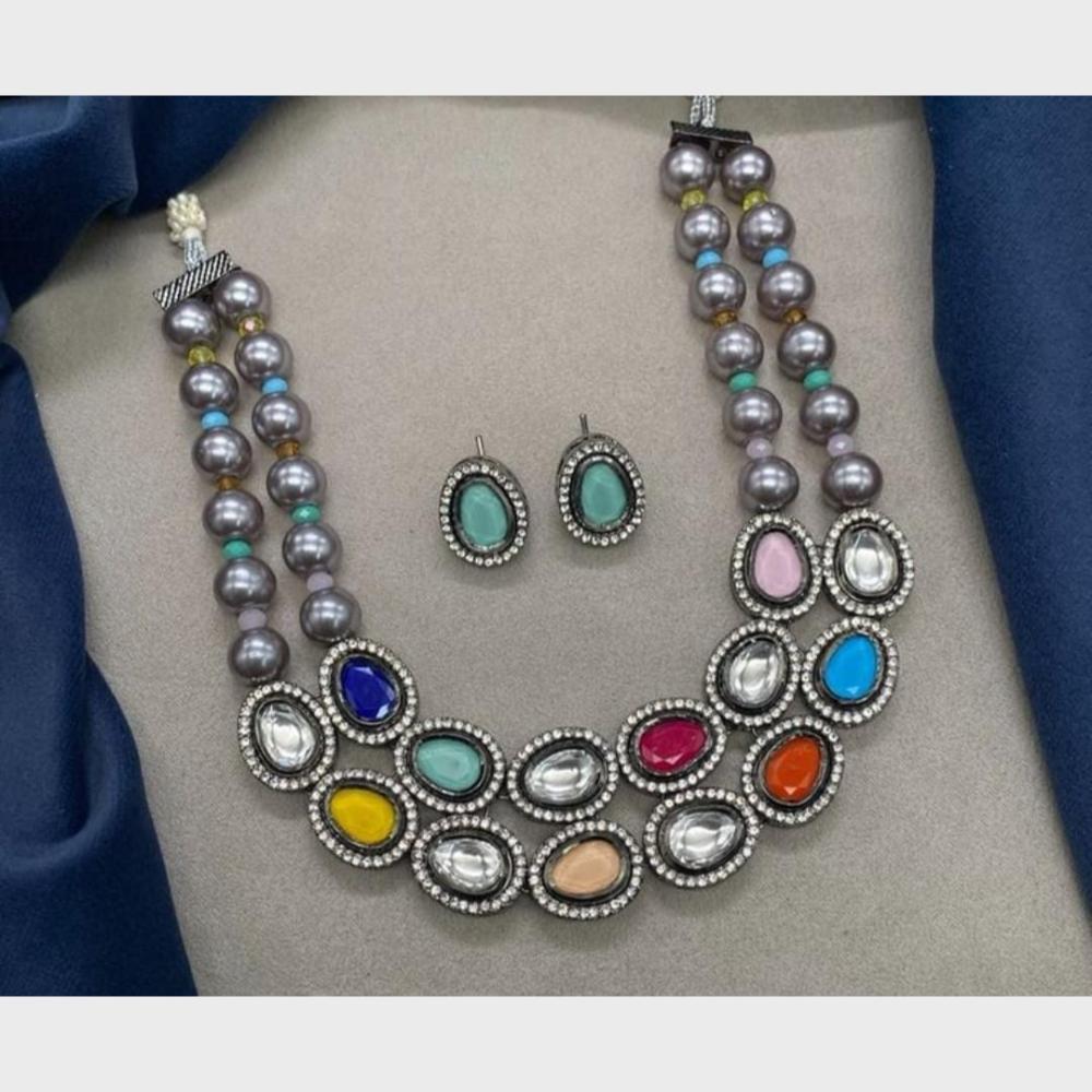 FS Collection Classic Crystal Stone And Austrian Stone Necklace Set