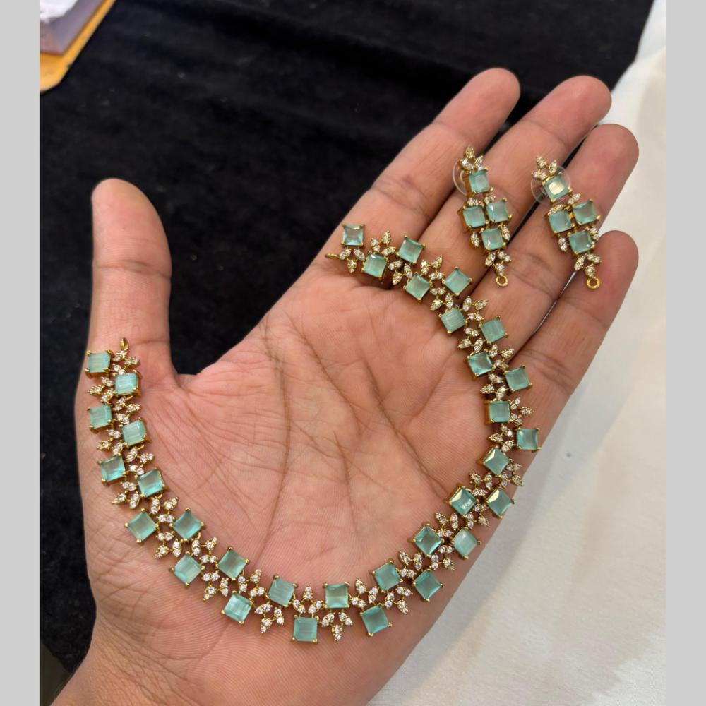 FS Collection Royal Look Crystal Stone Necklace Set