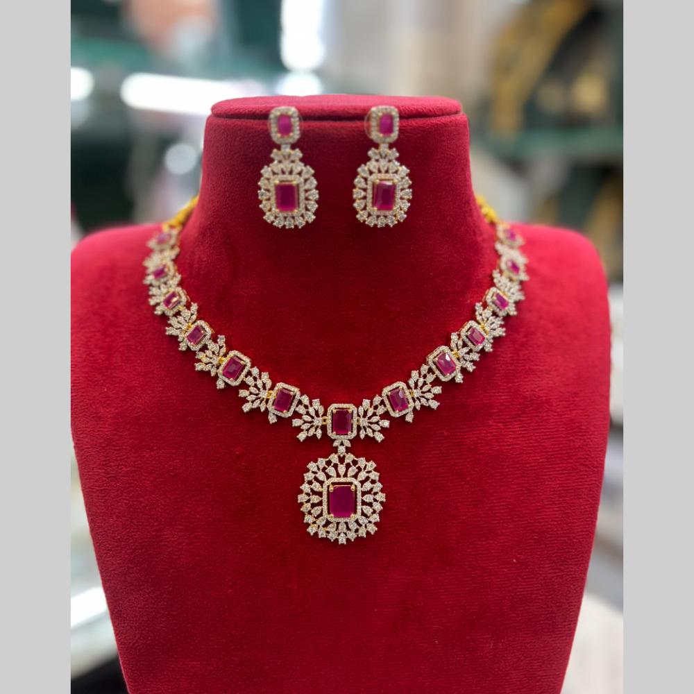 FS Collection Premium Austrian Stone And Crystal Stone Necklace Set