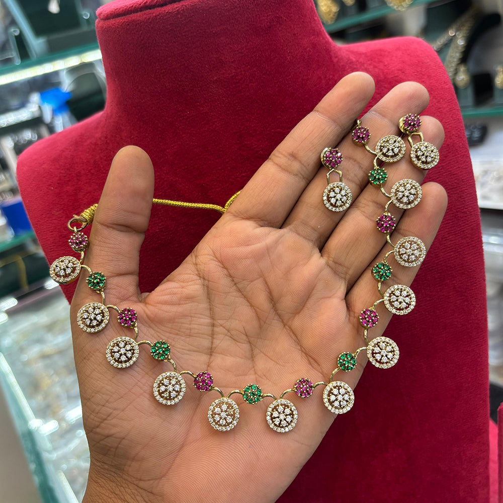 FS Collection Royal Look Austrian Stone Necklace Set