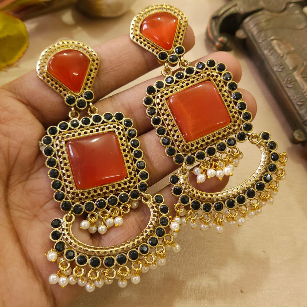 FS Collection Pota Stone Designer Dangler Earrings