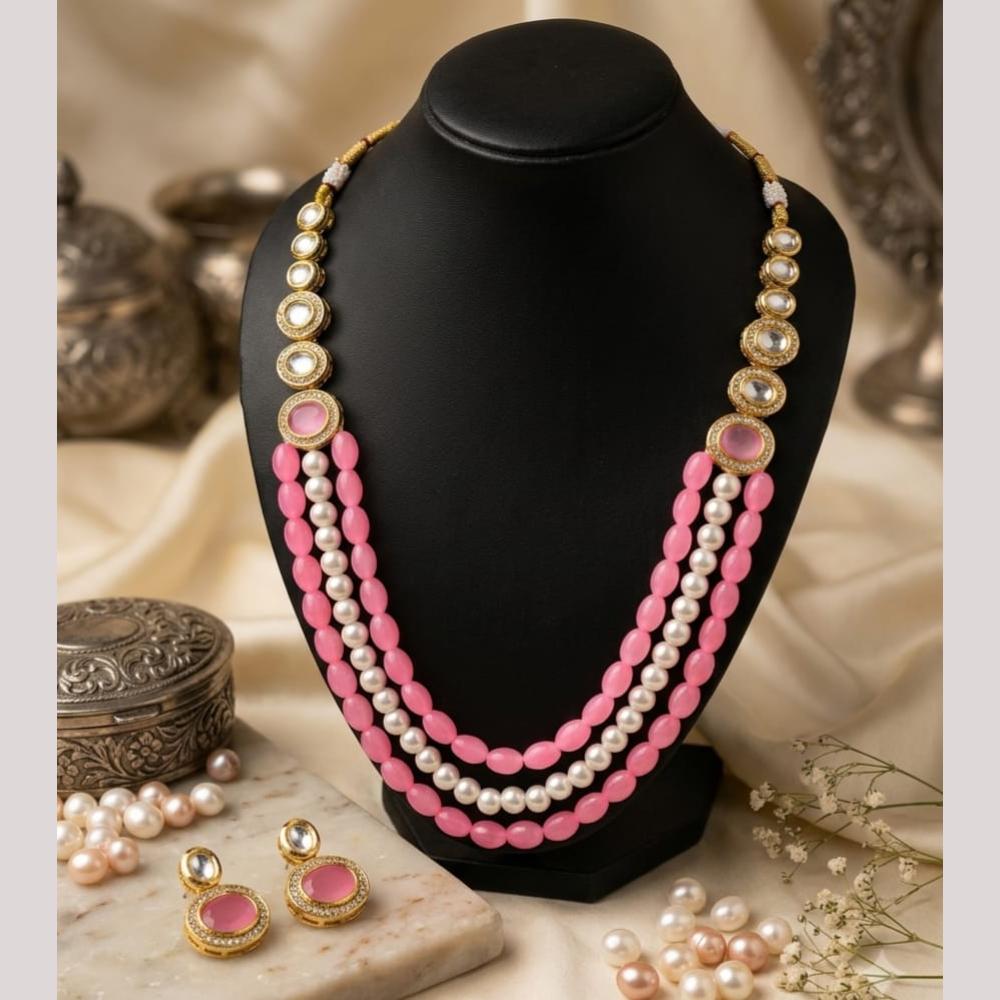 FS Collection Elegant Pota Stone And Beads Necklace Set