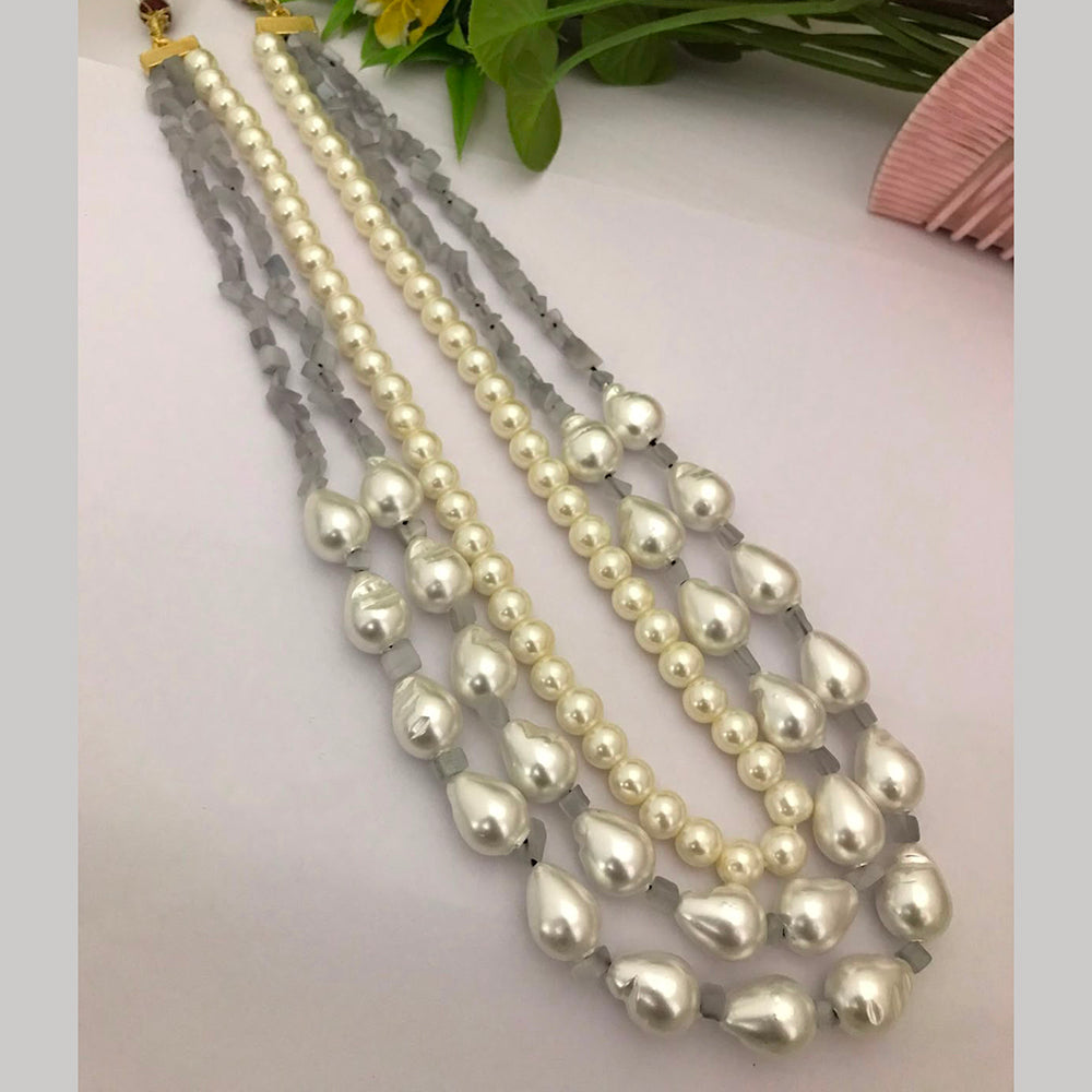 FS Collection Unique Pearl And Beaded Necklace for Traditional Wear