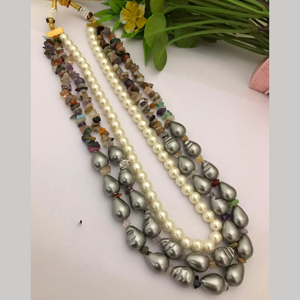 FS Collection Unique Pearl And Beaded Necklace for Traditional Wear