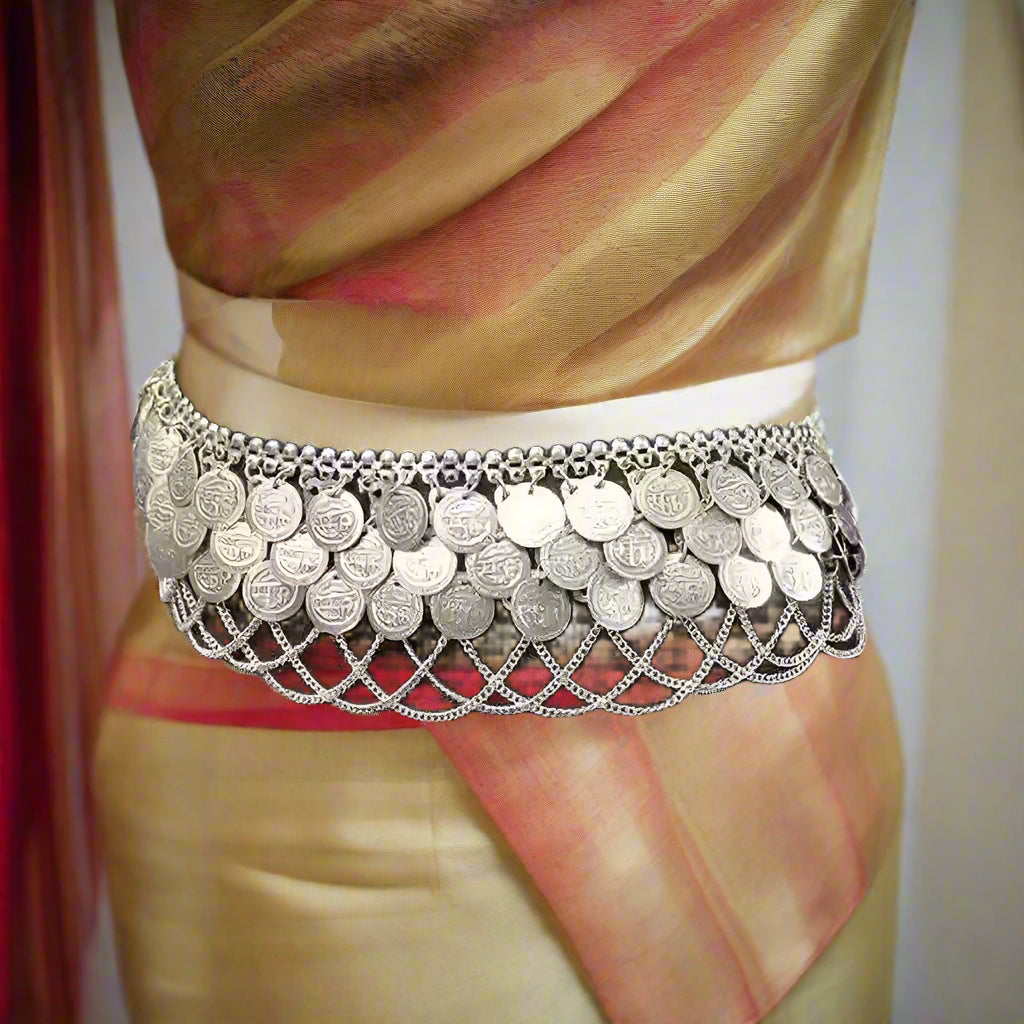 Akruti Collection Oxidised Plated Kamarbandh