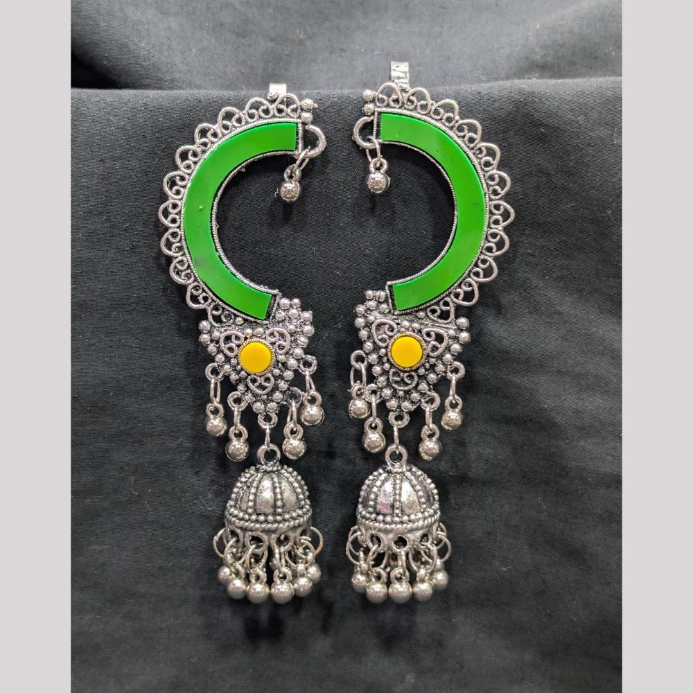 Akruti Collection Stylish Oxidised Jhumki EarCuffs For Navratri And Garba Night