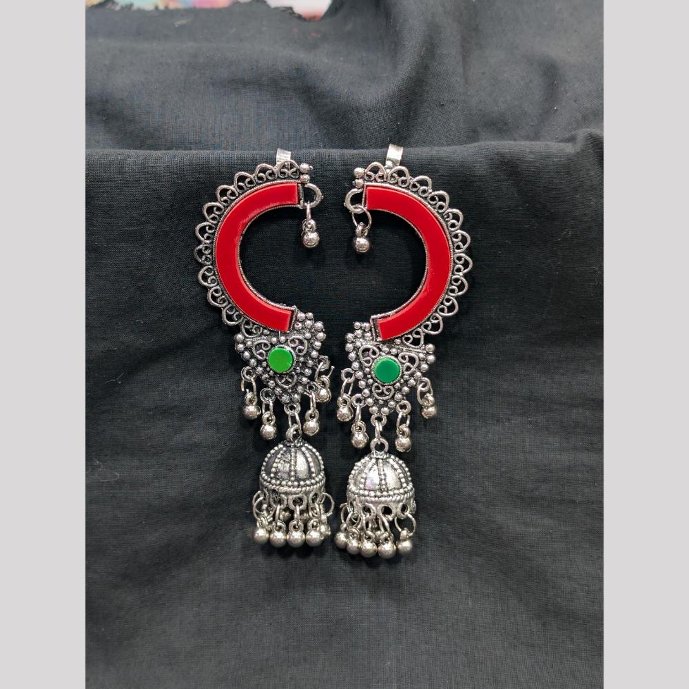 Akruti Collection Stylish Oxidised Jhumki EarCuffs For Navratri And Garba Night