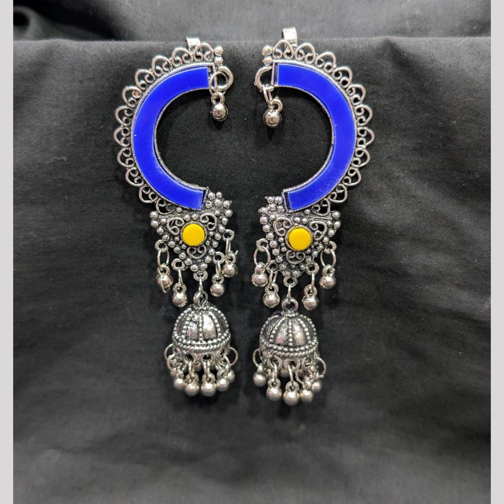 Akruti Collection Stylish Oxidised Jhumki EarCuffs For Navratri And Garba Night