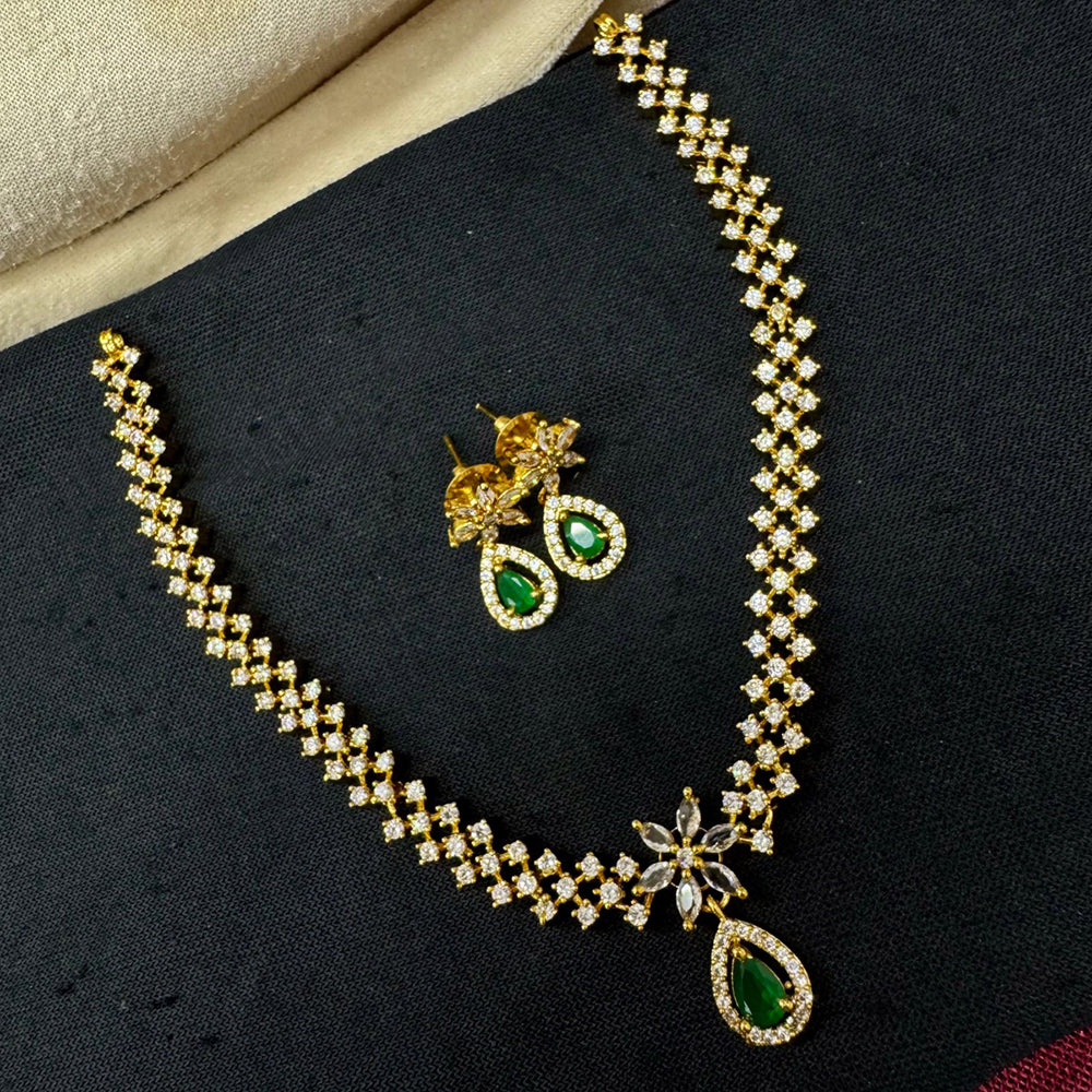 Akruti Collection Royal Crystal And Austrian Stone Necklace Set