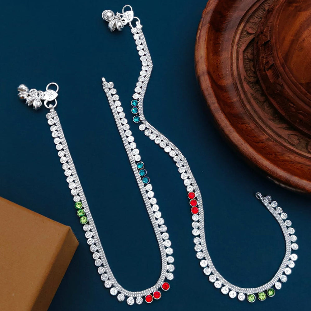 Akruti Collection Premium Handcrafted Akruti Stone Payal \ Anklet