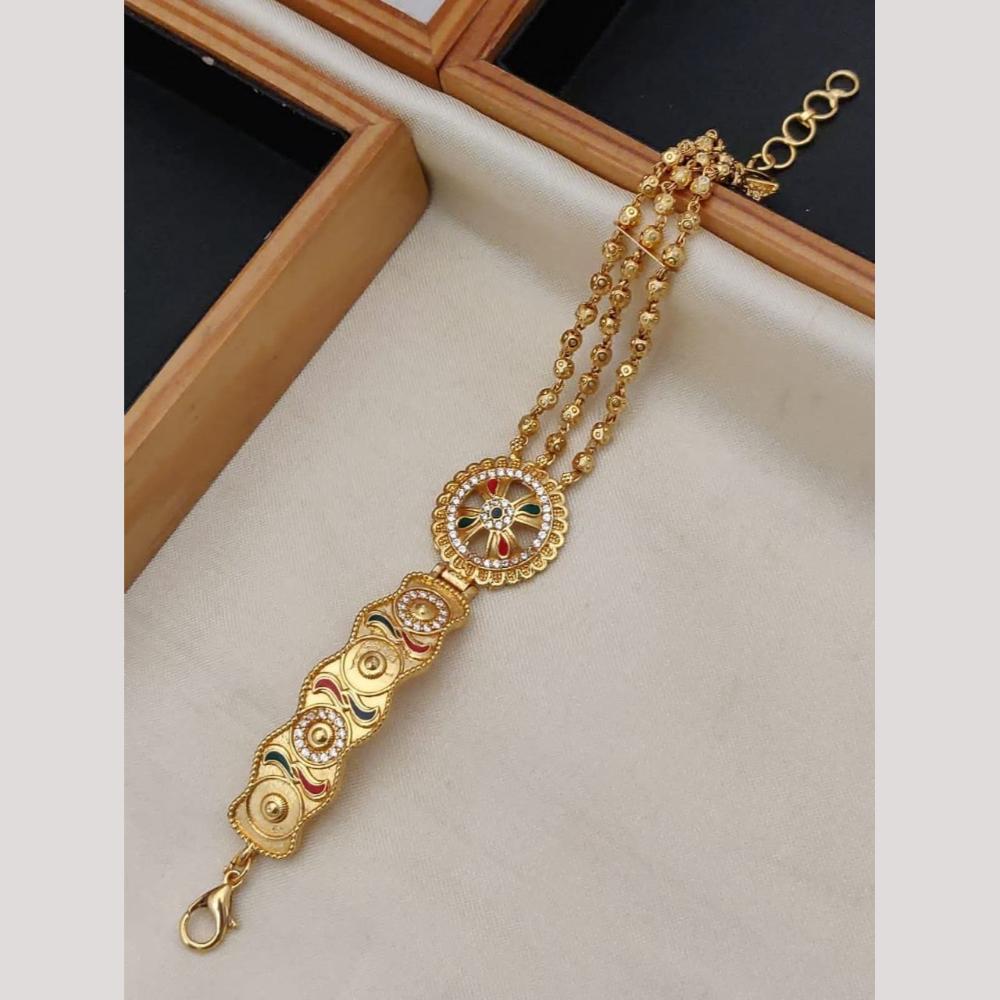 Akruti Collection Traditional Austrian Stone And Meenakari Bracelet