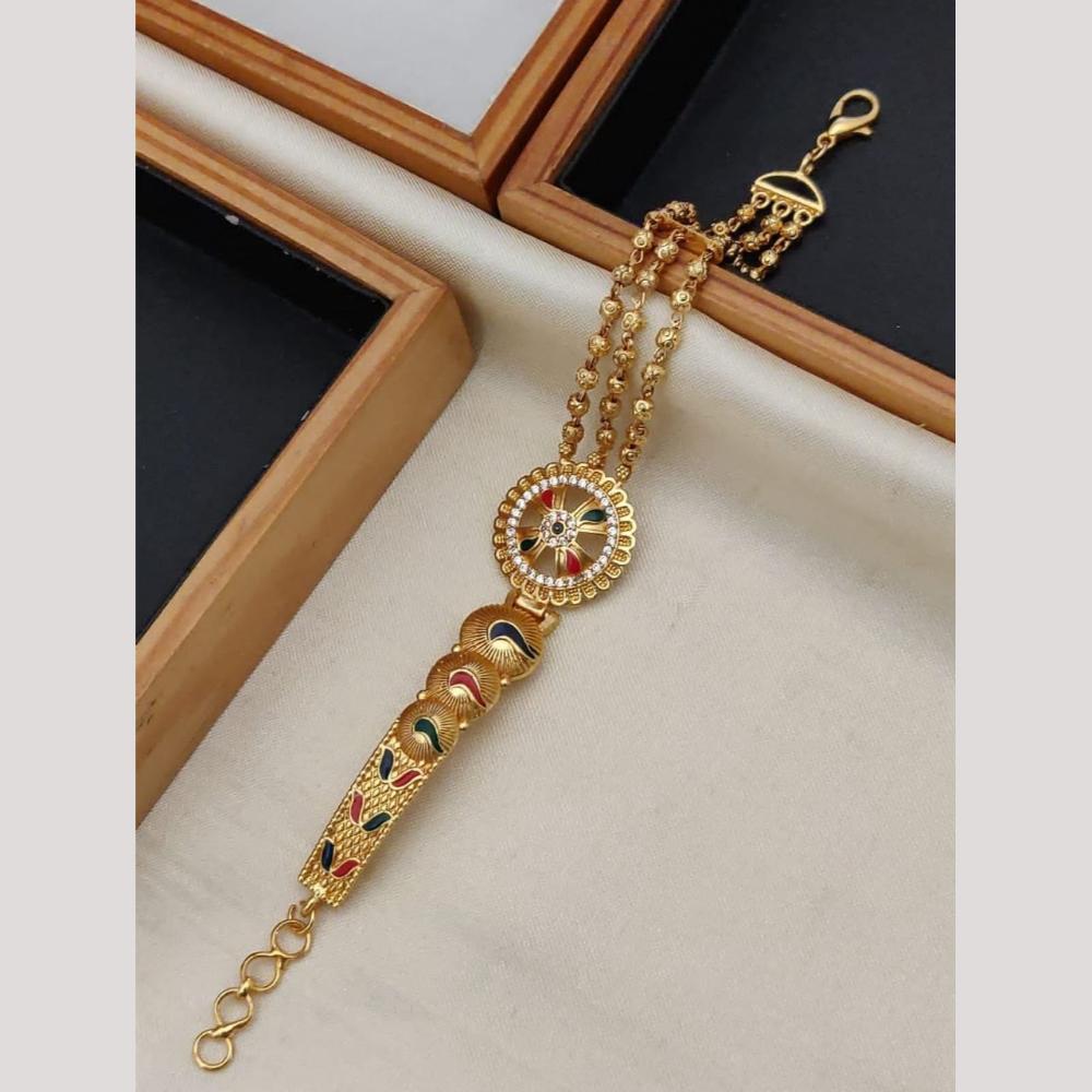 Akruti Collection Traditional Austrian Stone And Meenakari Bracelet
