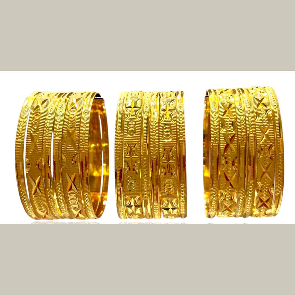 Star Bangles Designer Gold-Tone Bangles Set for Women (Assorted Desing)