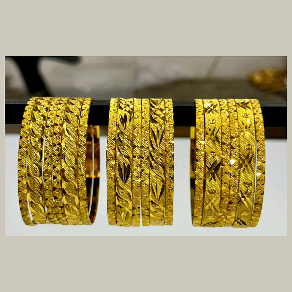 Star Bangles Designer Gold-Tone Bangles Set for Women (Assorted Desing)
