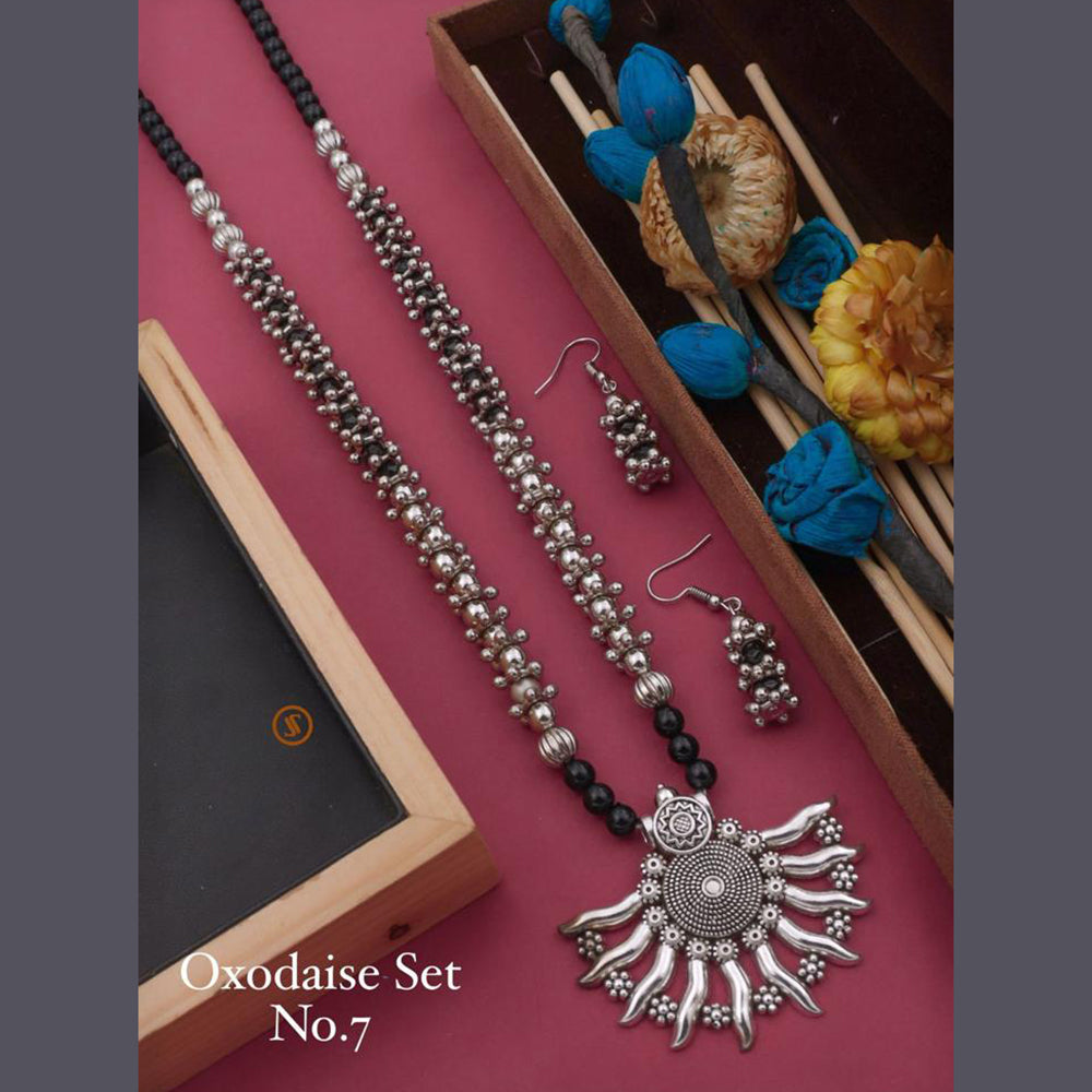 Shrijicreation Oxidised Plated Long Necklace Set