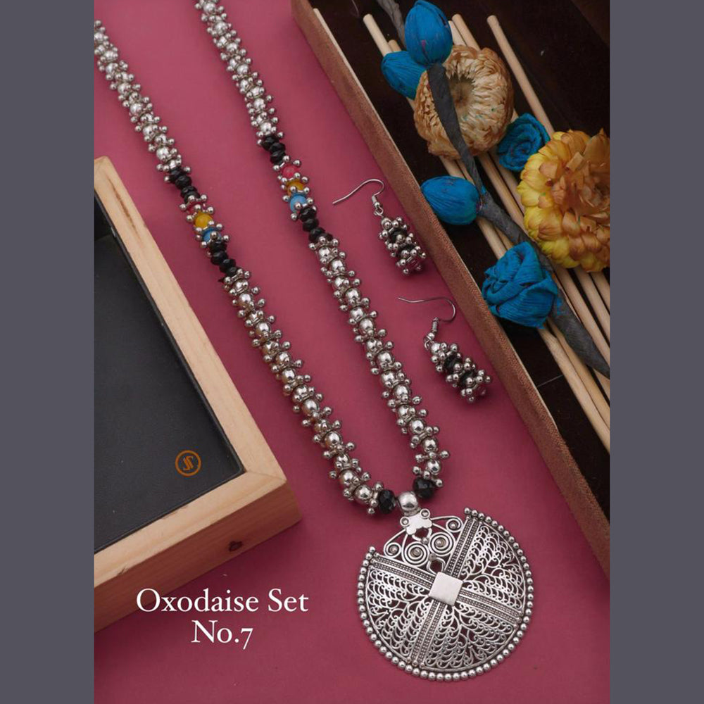 Shrijicreation Oxidised Plated Long Necklace Set