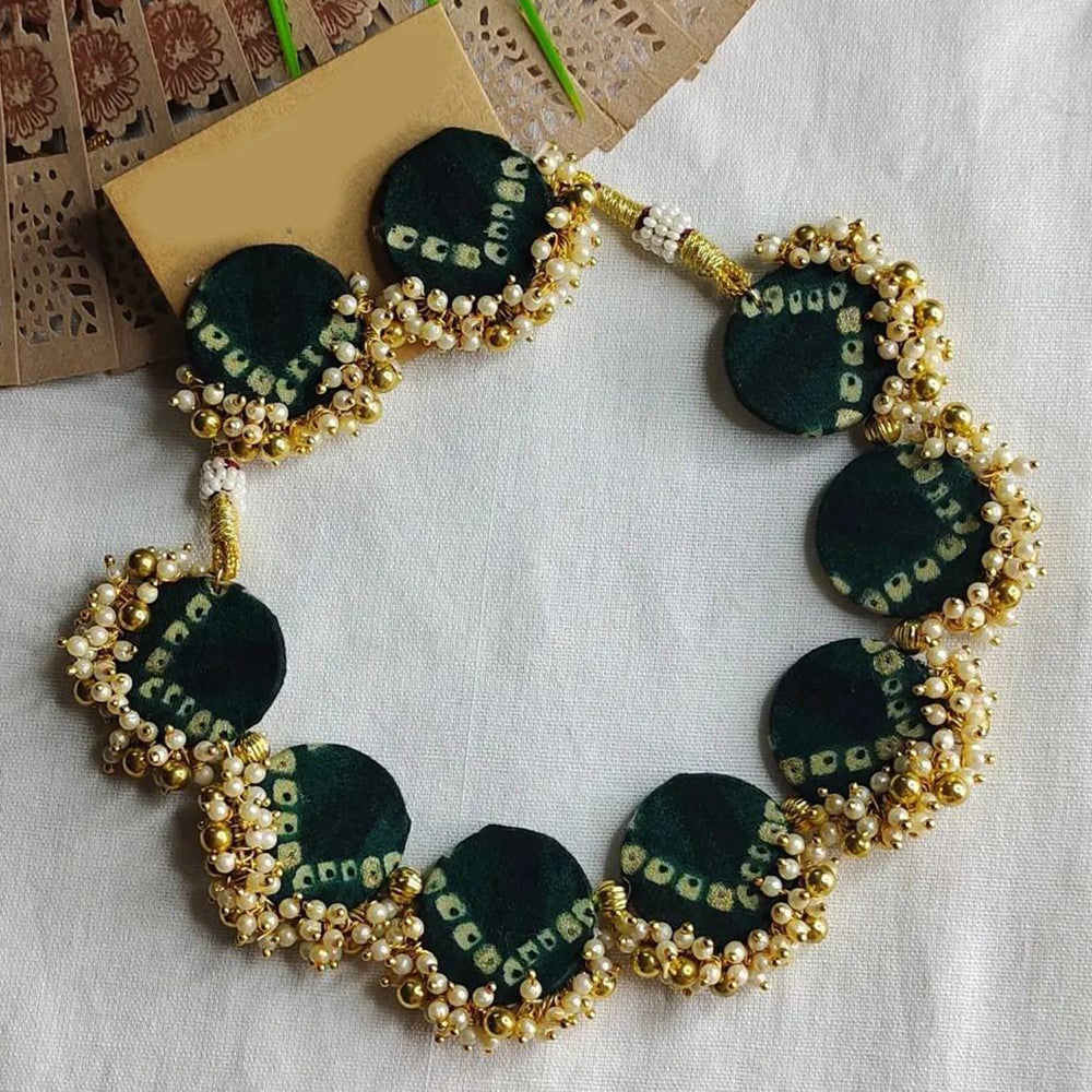 Shrijicreation Gold Plated Pearl Choker Necklace Set