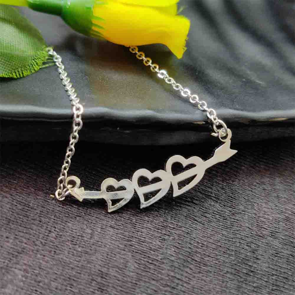 Urthn Heart Shape Chain Pendant (Pack Of 6)