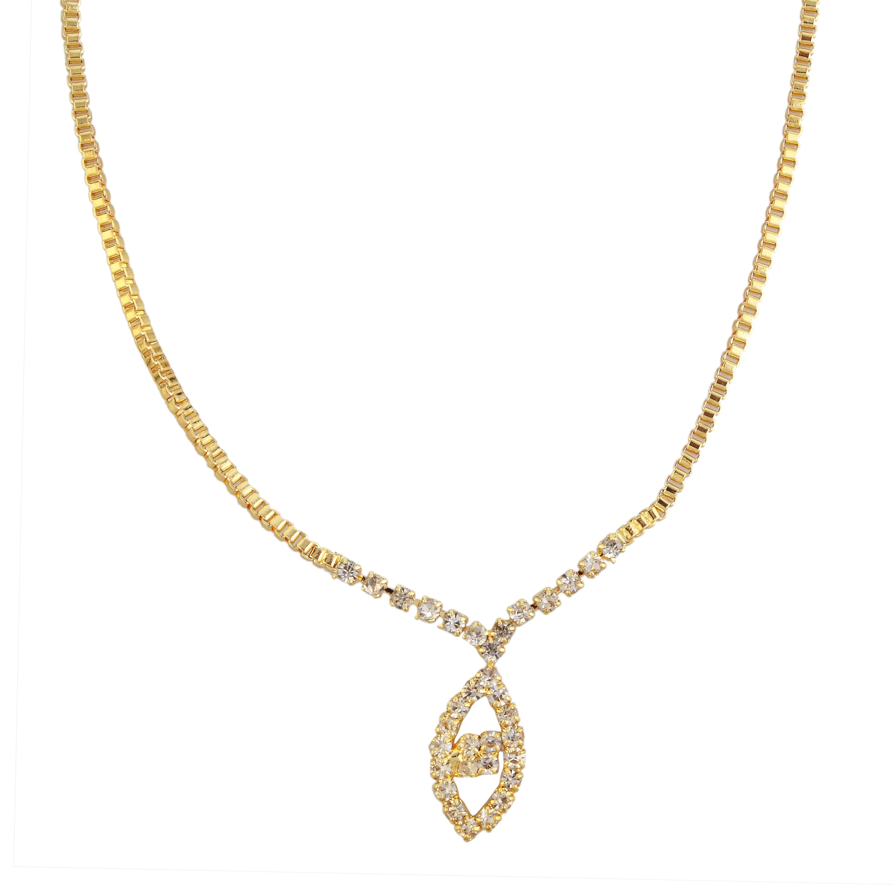 Urthn Gold Plated Necklace Set With Bracelet (Pack Of 6)