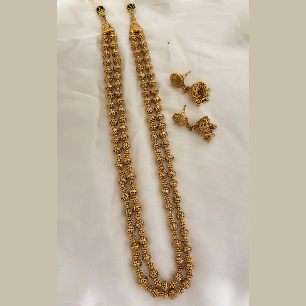 Jewel Addiction Designer Beads Double Layer Statement Long Necklace Set