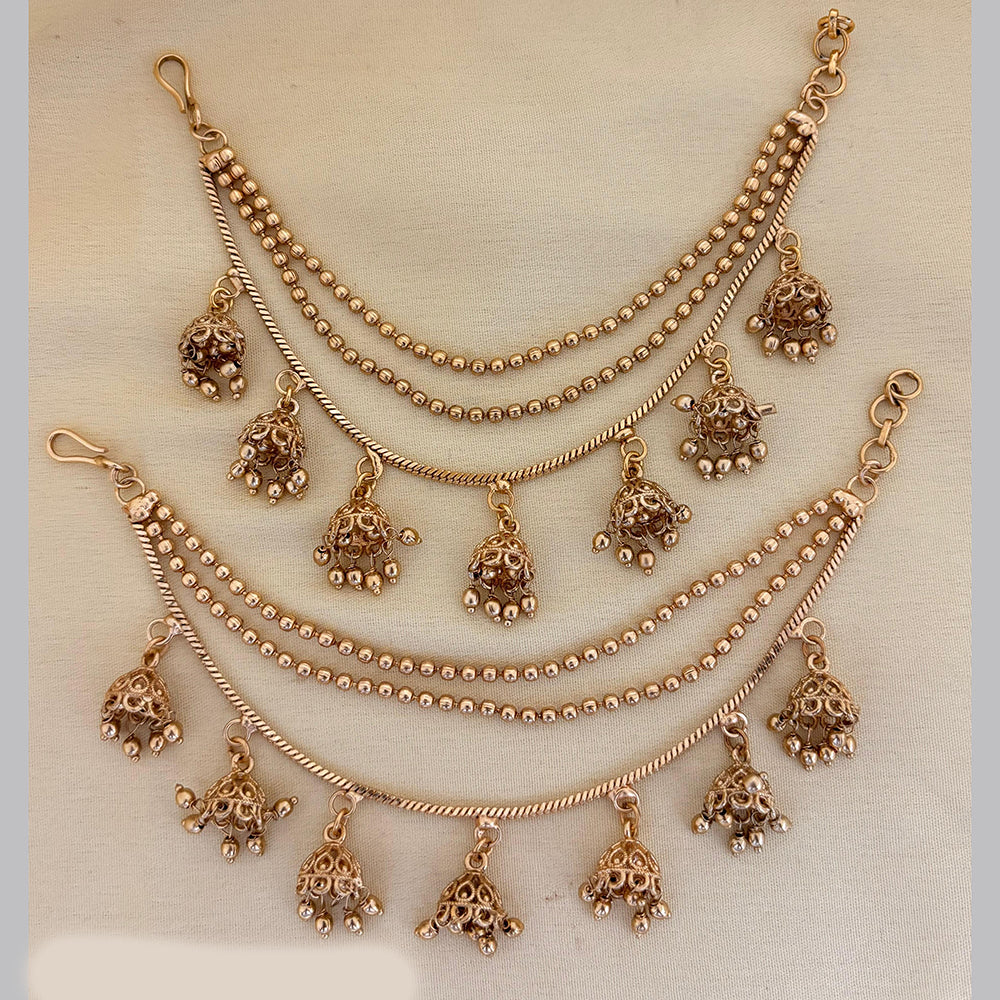 Jewel Addiction Traditional Copper Finish Pearl Multi Layer Kan Chain