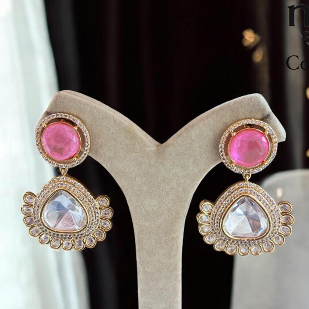 Jewel Addiction Designer Polki kundan Stone Dangler Earrings