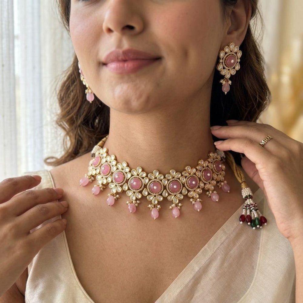 Jewel Addiction Kundan Stone & Beads Necklace Set
